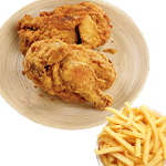 Half Fried Chicken In Batter 